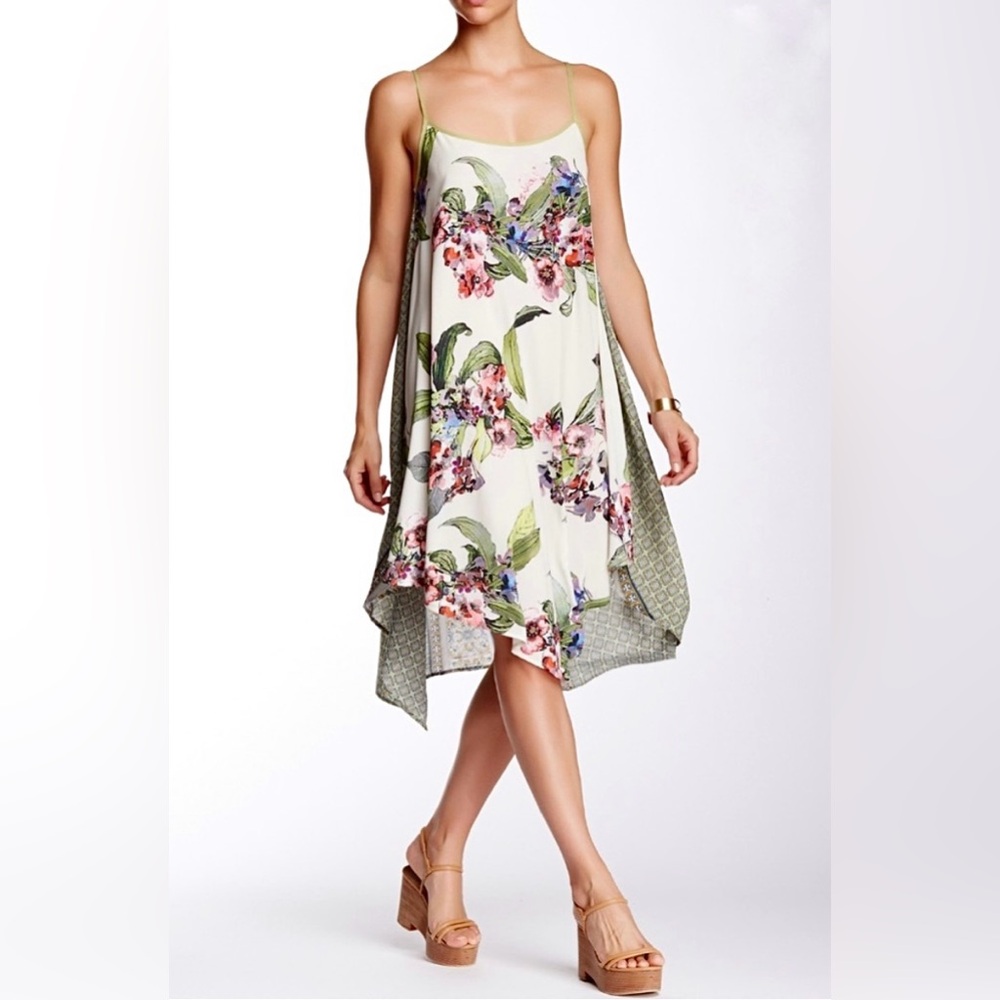 Aratta Silent Journey Floral Handkerchief Dress